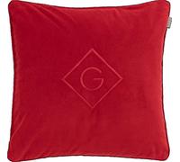 GANT Velvet G Cojín decorativo 50 x 50 cm, color rojo rubí tamaño 50 x 50 cm