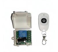Gantch Interruptor de control remoto inalámbrico de 433 MHz, receptor de relé RF universal, múltiples modos de trabajo DC12V 1CH RF módulo receptor de relé EV1527, interruptor remoto de código de