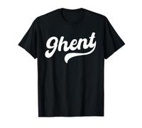 Gante Retro Cursiva Script Amor Belgium City Pride Camiseta