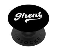 Gante Retro Cursiva Script Amor Belgium City Pride PopSockets PopGrip Adhesivo