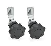 ganter Norma Elementos | Cierres con botones Element - GN 115 | pulsador con con mango de estrella, 2 unidades), negro, GN 115-SG-32