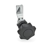 ganter Norma Elementos | Cierres con botones Element - GN 115 | pulsador con mordaza plástico | 1 pieza, negro, GN 115-SK-14