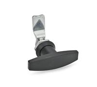 ganter Norma Elementos | Cierres con botones Element - GN 115 | pulsador con T de griff| 1 pieza, negro, GN 115-ST-14