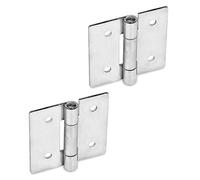 ganter Norma Elementos de acero inoxidable chapa bisagras, 2 unidades), color plateado, plateado, GN 136-NI-50-50-B