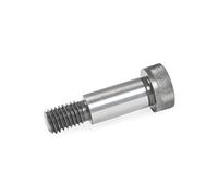 ganter Norma Elementos - Dispositivo Tornillos con cintura, Plata, 15 unidades), plateado, ISO 7379-16-M12-30