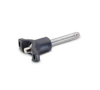 ganter Norma Elementos GN 113.7 - 16 - 40 - Bola de acero inoxidable de pernos de bloqueo, 1 pieza, color negro