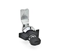 ganter Norma Elementos GN 115 de sck de 28 - Cerrojo con cilindro llaves, 1 pieza, Negro, mate