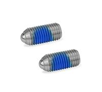 ganter Norma Elementos GN 615.3 de M12 de KN de PFB - federnde Impresión unidades de rosca con seguridad, plata, 2 unidades