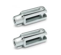 ganter Norma Elementos | Tenedor articulaciones - GN 751 | con líquidos Muelle pernos, acero galvanizado, Azul pasivado, Plateado, GN 751-14-28-M14-B