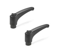 Ganter Normelemente , 2 palancas de sujeción de plástico, hembra de latón, GN 603-63-M6-DSG, rosca M6