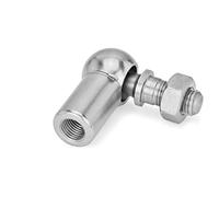 Ganter Normelemente 71802-13-M8-CSN Junta angular de acero inoxidable DIN 71802, plata, rosca de conexión d2: M8