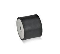 Ganter Normelemente GN 351-75-55-M12-EE-55 Amortiguadores de caucho, Negro, Rosca: M12 Diámetro: 75mm