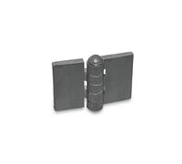 Ganter Normelemente | Bisagra para soldar - GN 1366-ST-60-40-A-BL | Perfil de acero | Ancho x L: 60 x 40 mm, Negro