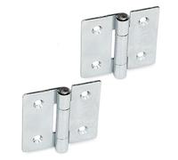 Ganter Normelemente | Bisagras de chapa - GN 136-ST-40-40-C | acero galvanizado, pasivado azul, pasador de acero inoxidable, 2 unidades, longitud: 40 mm x 40 mm