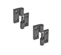 Ganter Normelemente | Bisagras extraíbles de plástico | cojinete fijo derecho | 50x50mm | GN 337.1-50-50-6-A-1-SW