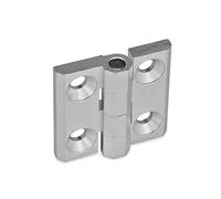 Ganter Normelemente | Bisagras | GN 237-AL-60-60-A-EL | anodizado, color natural | Longitud l1 / l2: 60mm