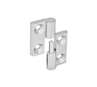Ganter Normelemente | Bisagras suspendibles | acero inoxidable | GN 337-NI-50-50-A-1-GS | 50 x 50 mm | tope derecho