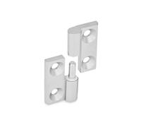 Ganter Normelemente | Bisagras suspendibles | acero inoxidable | GN 337-NI-50-50-A-2-GS | 50 x 50 mm | tope izquierdo