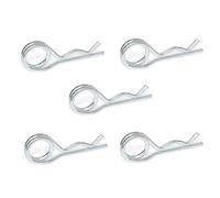 Ganter Normelemente | Conector de resorte | acero | GN 1024-ST-3-D | 5 unidades | doble vuelta | diámetro 3 mm