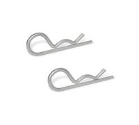 Ganter Normelemente | Conector de resorte | acero inoxidable | GN 1024-NI-4-E | 2 unidades | fácil giro | diámetro 4 mm