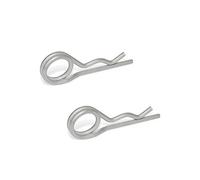 Ganter Normelemente | Conector de resorte | acero inoxidable | GN 1024-NI-6-D | 2 unidades | doble vuelta | diámetro 6 mm