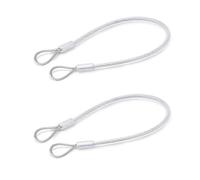 Ganter Normelemente GN 111.2-150-D-TR - Cuerda de retención de acero inoxidable, 2 unidades, plata, longitud: 150 mm