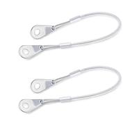 Ganter Normelemente GN 111.2-500-C-TR - Cuerda de sujeción de acero inoxidable, 2 piezas, plata, longitud: 500 mm