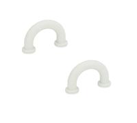 Ganter Normelemente , GN 224.3-10-40-B3,5-WS - Tirador para muebles, 2 unidades, plástico blanco, distancia entre orificios de 40 mm