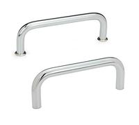 Ganter Normelemente GN 425-10-200-CR Tiradores, Plata, Longitud l1: 200mm, Set de 2 Piezas