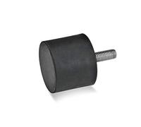 Ganter Normelemente GN 452-25-20-M6-S-55 Polea de remolque con tornillo, Negro, Durchmesser: 25mm Höhe: 20mm