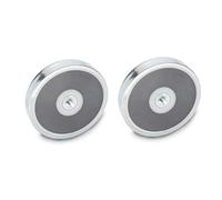 Ganter Normelemente GN 50.4 - Imán de sujeción con rosca interior, ferrita dura, Plateado, GN 50.4-HF-40-M4