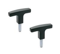 Ganter Normelemente GN 563.1-40-M6-20 - Juego de 2 tornillos para tiradores de muebles (plástico, 40 mm, rosca M6x20)