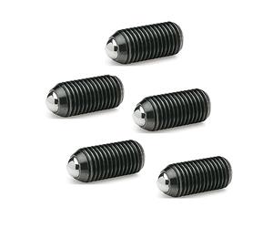 Ganter Normelemente GN 615.3-M8-K 3-M8-K-Llave de vaso hexagonal de presión con resorte, negro, Gewinde d1: M8, juego de 5 piezas