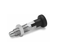 Ganter Normelemente | GN 717-10-M16X1, 5-CK-NI - Perno de fijación de acero inoxidable, plateado, 2 unidades