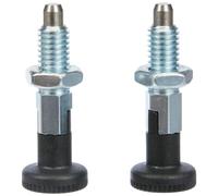 Ganter Normelemente | GN 717-5-M8-CK-ST - Pernos de caravana, Plata, 2 unidades