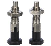 Ganter Normelemente GN 717-6-M10-CK-NI - Pernos de acero inoxidable, plata, 2 unidades