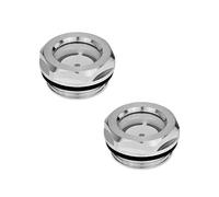 Ganter Normelemente GN 743-18-G3/4-A Juego de 2 lentes de mirilla para aceite, color plateado