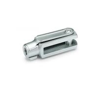 Ganter Normelemente | Juntas de horquilla - GN 751-6-24-M6-B | Con perno de resorte | acero galvanizado, pasivado azul | 5 unidades