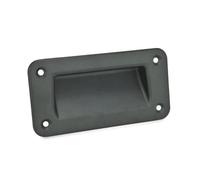 Ganter Normelemente | Mango de zinc fundido a presión | Montaje de lado de control | Ancho 127 mm | GN 7330-127-A-1-SW | Mango de carcasa