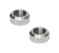 Ganter Normelemente Manguito de soldadura, manguito de acero inoxidable, 2 unidades, rosca en pulgadas G1/8, con chaflán, GN 7490-NI-G1/8-A