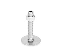 Ganter Normelemente | Patas ajustables de acero inoxidable, GN 41-80-M20-125-D0-UK, diámetro del pie: 80 mm