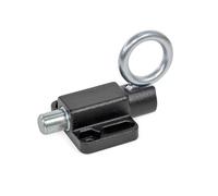 Ganter Normelemente Perno de bloqueo con anillo de tracción, para atornillar, con bloqueo de bloqueo, GN 722.6-12-20-C-SW | negro | perno de 12 mm