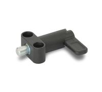 Ganter Normelemente | Pestillo de bloqueo | Pestillo giratorio | Pestillo para puerta - GN 612.9-12-18-20-SW | Perno de 12 x 18 mm