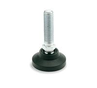 Ganter Normelemente Pies articulados con husillo de ajuste GN 343.4-25-M8-40-A | Pie: plástico (poliamida) | 4 unidades