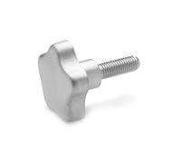 Ganter Normelemente | Pomos en estrella de con espárrago roscado - GN 5334 | Acero inoxidable con mango de estrella | GN 5334-40-M8-40