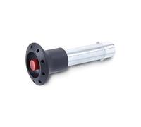 Ganter Normelemente | ranuras pernos con axial (trinquete de seguridad) - GN 114.2 - 12 - 60 | pernos Diámetro: 12 mm, acero, galvanizado, Azul pasivado, 1 pieza