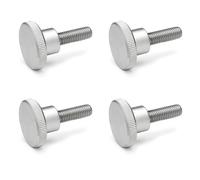 Ganter Normelemente Tornillos moleteados altos - DIN 464-M3-8-NI | Rosca M3 | Longitud de la rosca: 8 mm | Acero inoxidable NI | 4 unidades