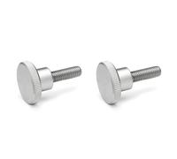 Ganter Normelemente Tornillos moleteados altos - DIN 464-M6-12-NI | Rosca M6 | Longitud de la rosca: 12 mm | Acero inoxidable NI | 2 unidades