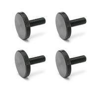 Ganter Normelemente Tornillos moleteados planos | tornillos moleteados (forma baja) | DIN 653-M8-20 | 4 unidades | acero bruñido | Rosca: M8 x 20