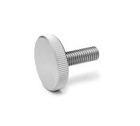 Ganter Normelemente Tornillos moleteados planos | tornillos moleteados (forma baja) | DIN 653-M8-40-NI | 1 pieza | acero inoxidable | Rosca: M8 x 40